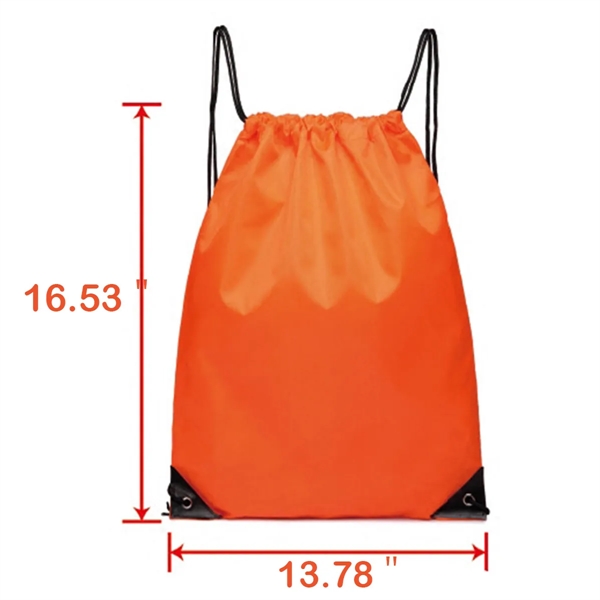 Personalized Polyester Drawstring Backpack - Personalized Polyester Drawstring Backpack - Image 1 of 8