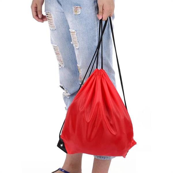 Personalized Polyester Drawstring Backpack - Personalized Polyester Drawstring Backpack - Image 3 of 8