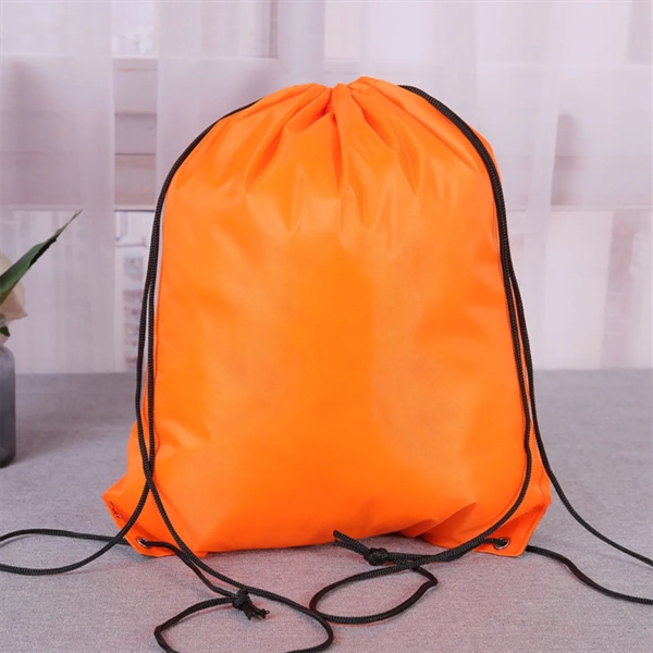 Personalized Polyester Drawstring Backpack - Personalized Polyester Drawstring Backpack - Image 7 of 8