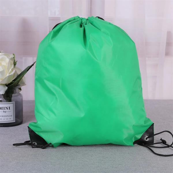 Personalized Polyester Drawstring Backpack - Personalized Polyester Drawstring Backpack - Image 8 of 8
