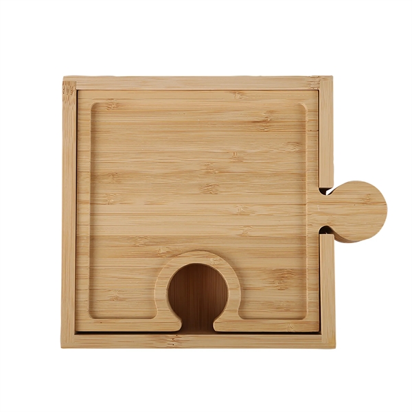 Bamboo 6-in1 Puzzle Cheese Board Set - Bamboo 6-in1 Puzzle Cheese Board Set - Image 2 of 4