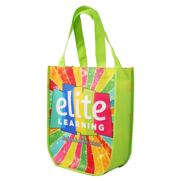 Sublimated Curved Bottom Tote - 12"H x 9 1/2"W x 4 1/2"D - Sublimated Curved Bottom Tote - 12"H x 9 1/2"W x 4 1/2"D - Image 3 of 7