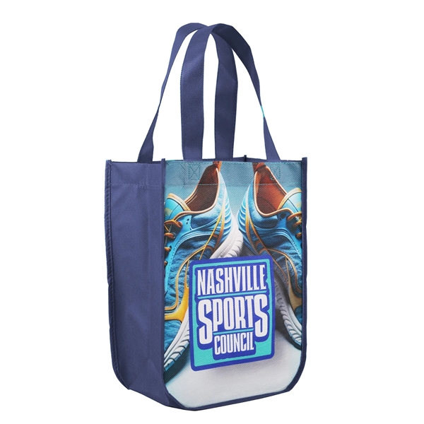 Sublimated Curved Bottom Tote - 12"H x 9 1/2"W x 4 1/2"D - Sublimated Curved Bottom Tote - 12"H x 9 1/2"W x 4 1/2"D - Image 7 of 7