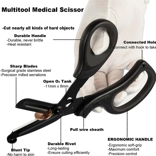 Medical Trauma Scissors Gauze Bandage Shear - Medical Trauma Scissors Gauze Bandage Shear - Image 3 of 4