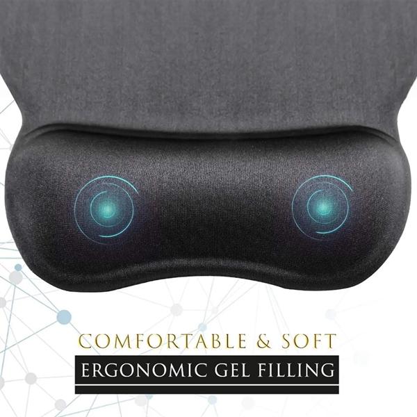 Silicone Non-Slip Mouse Pad With Wrist Support - Silicone Non-Slip Mouse Pad With Wrist Support - Image 2 of 3