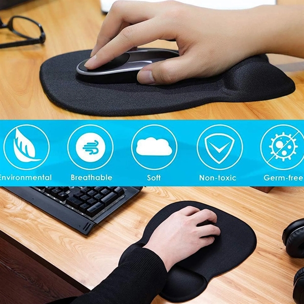 Silicone Non-Slip Mouse Pad With Wrist Support - Silicone Non-Slip Mouse Pad With Wrist Support - Image 3 of 3