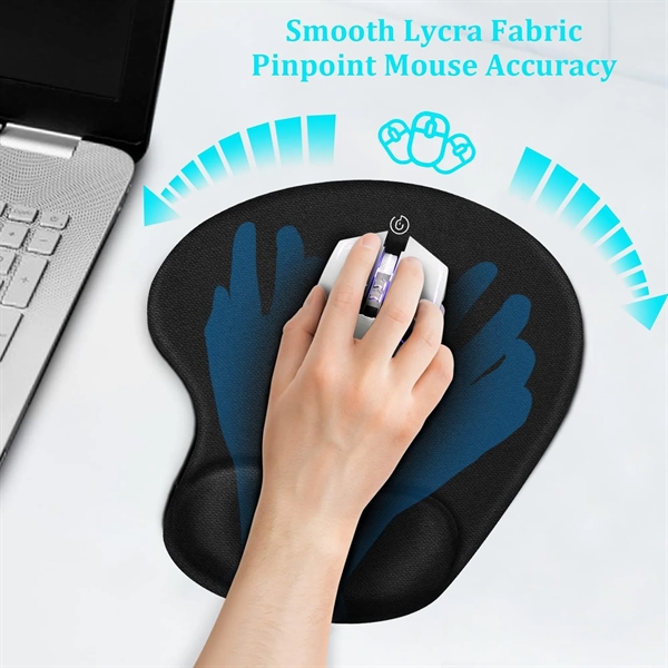 Silicone Foot Styling Non-Slip Mouse Pad With Wrist Support - Silicone Foot Styling Non-Slip Mouse Pad With Wrist Support - Image 2 of 3