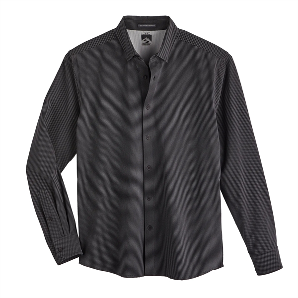 Men's Influencer Windowpane Woven Shirt - Men's Influencer Windowpane Woven Shirt - Image 8 of 8