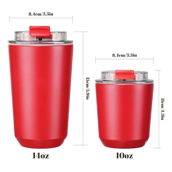 10 oz Travel Coffee Mug Stainless Steel Vacuum Thermos Cup - 10 oz Travel Coffee Mug Stainless Steel Vacuum Thermos Cup - Image 2 of 5