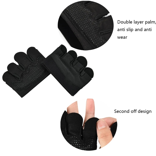 Four Finger Sports Anti slip Fitness Gloves - Four Finger Sports Anti slip Fitness Gloves - Image 2 of 4