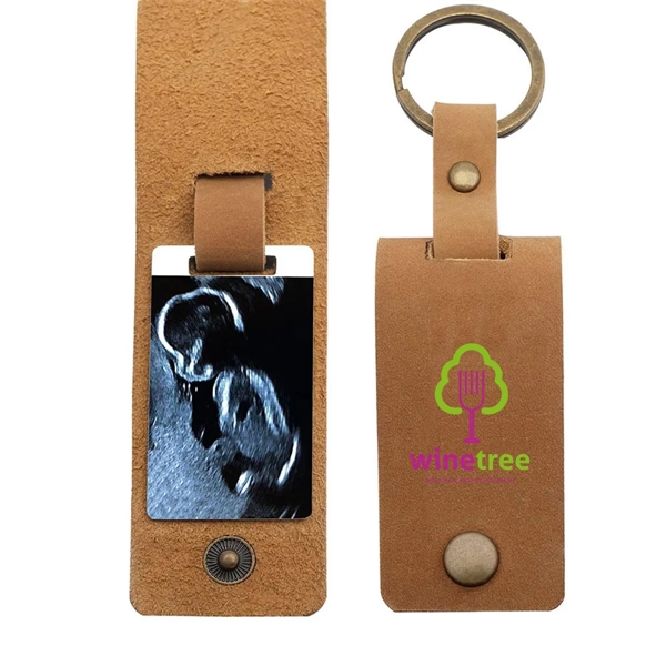 Leather Photo Keychain - Leather Photo Keychain - Image 0 of 3