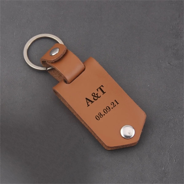 Leather Photo Keychain - Leather Photo Keychain - Image 2 of 3