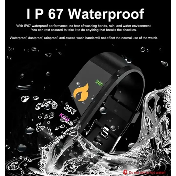 Fitness Activity Tracker Smartwatch Bracelet - Fitness Activity Tracker Smartwatch Bracelet - Image 3 of 5