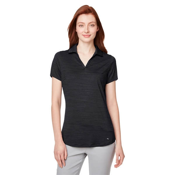 Puma Golf Ladies' Cloudspun Free V-Neck Polo - Puma Golf Ladies' Cloudspun Free V-Neck Polo - Image 3 of 39