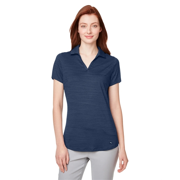 Puma Golf Ladies' Cloudspun Free V-Neck Polo - Puma Golf Ladies' Cloudspun Free V-Neck Polo - Image 4 of 39