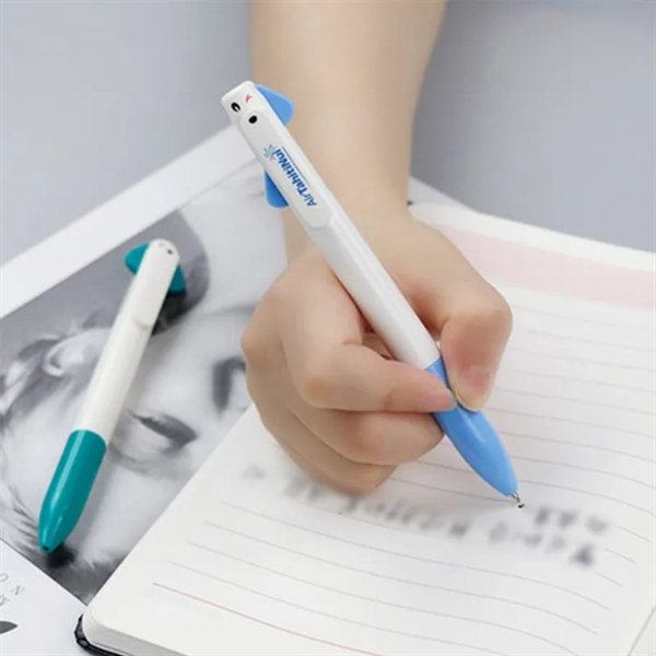 Writing Two-color Black and Red Plastic Ballpoint Pen - Writing Two-color Black and Red Plastic Ballpoint Pen - Image 2 of 6