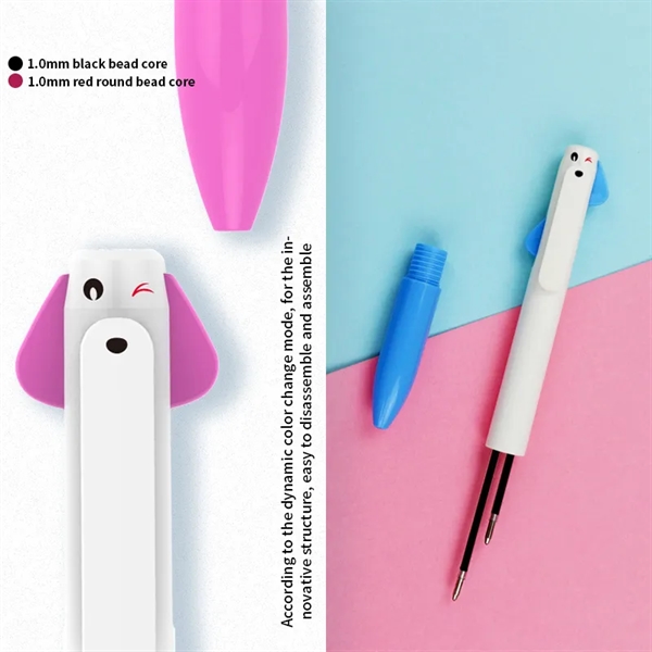Writing Two-color Black and Red Plastic Ballpoint Pen - Writing Two-color Black and Red Plastic Ballpoint Pen - Image 5 of 6