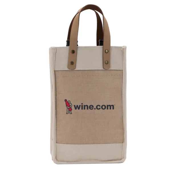 Sonoma Cotton Jute Wine Cooler Bag - Sonoma Cotton Jute Wine Cooler Bag - Image 0 of 2