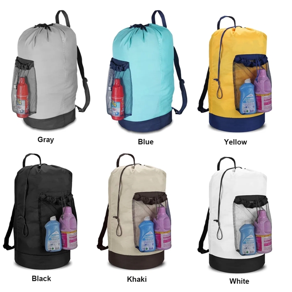 Large Backpack Drawstring Laundry Bags - Large Backpack Drawstring Laundry Bags - Image 1 of 5