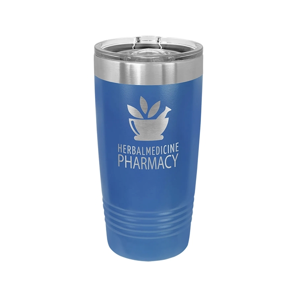 Polar Camel Stainless Steel 20 oz Ringed Tumbler w/Slide Lid - Polar Camel Stainless Steel 20 oz Ringed Tumbler w/Slide Lid - Image 3 of 38