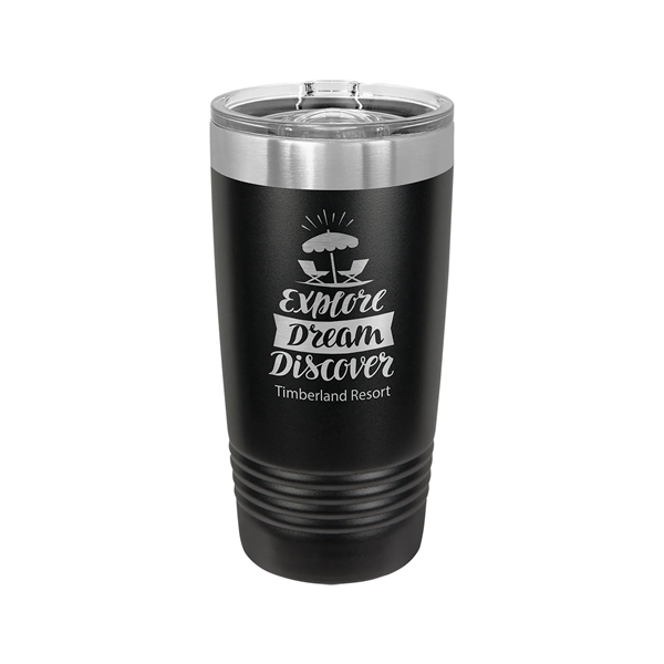 Polar Camel Stainless Steel 20 oz Ringed Tumbler w/Slide Lid - Polar Camel Stainless Steel 20 oz Ringed Tumbler w/Slide Lid - Image 5 of 38