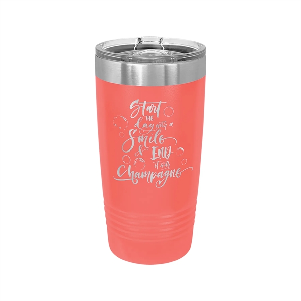Polar Camel Stainless Steel 20 oz Ringed Tumbler w/Slide Lid - Polar Camel Stainless Steel 20 oz Ringed Tumbler w/Slide Lid - Image 7 of 38