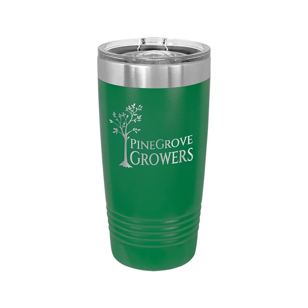 Polar Camel Stainless Steel 20 oz Ringed Tumbler w/Slide Lid - Polar Camel Stainless Steel 20 oz Ringed Tumbler w/Slide Lid - Image 9 of 38