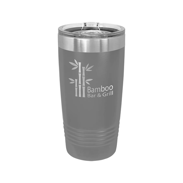 Polar Camel Stainless Steel 20 oz Ringed Tumbler w/Slide Lid - Polar Camel Stainless Steel 20 oz Ringed Tumbler w/Slide Lid - Image 11 of 38