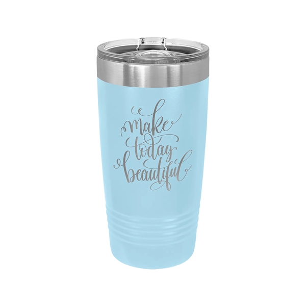 Polar Camel Stainless Steel 20 oz Ringed Tumbler w/Slide Lid - Polar Camel Stainless Steel 20 oz Ringed Tumbler w/Slide Lid - Image 13 of 38
