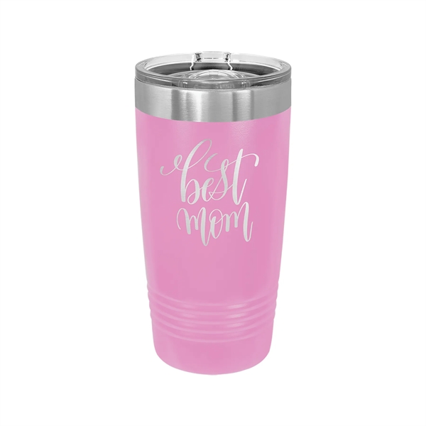 Polar Camel Stainless Steel 20 oz Ringed Tumbler w/Slide Lid - Polar Camel Stainless Steel 20 oz Ringed Tumbler w/Slide Lid - Image 15 of 38