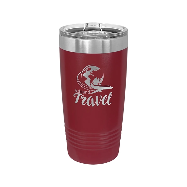 Polar Camel Stainless Steel 20 oz Ringed Tumbler w/Slide Lid - Polar Camel Stainless Steel 20 oz Ringed Tumbler w/Slide Lid - Image 17 of 38