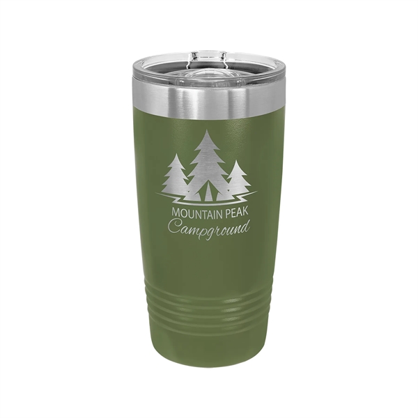 Polar Camel Stainless Steel 20 oz Ringed Tumbler w/Slide Lid - Polar Camel Stainless Steel 20 oz Ringed Tumbler w/Slide Lid - Image 23 of 38