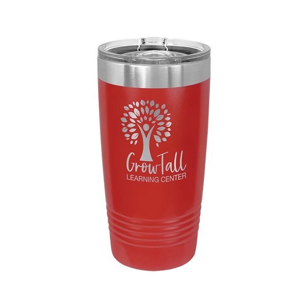 Polar Camel Stainless Steel 20 oz Ringed Tumbler w/Slide Lid - Polar Camel Stainless Steel 20 oz Ringed Tumbler w/Slide Lid - Image 29 of 38