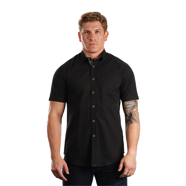 Burnside Men's Peached Poplin Short Sleeve Woven Shirt - Burnside Men's Peached Poplin Short Sleeve Woven Shirt - Image 0 of 4