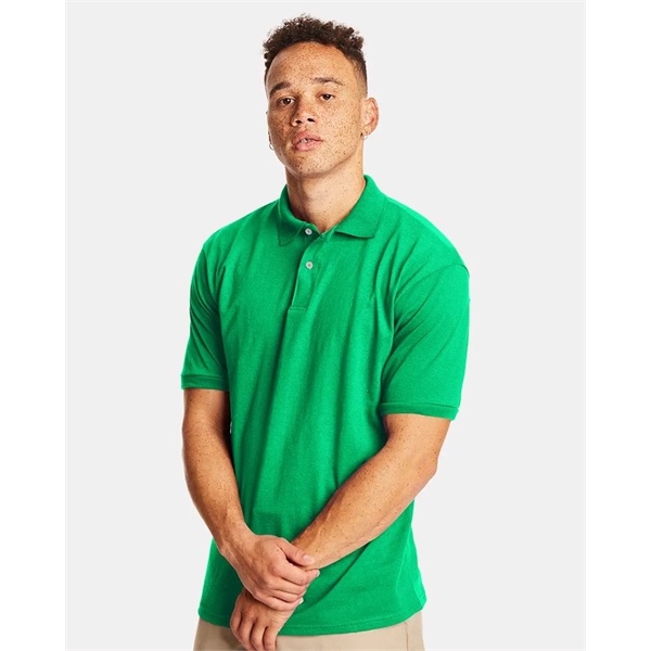 Hanes - Ecosmart Jersey Polo - Hanes - Ecosmart Jersey Polo - Image 10 of 18