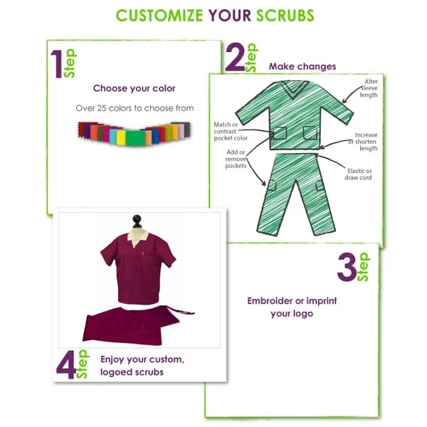 Canadian Made Unisex Scrub Tops - Canadian Made Unisex Scrub Tops - Image 5 of 6