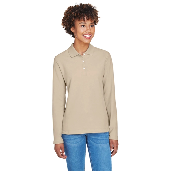 Devon & Jones Ladies' Pima Pique Long-Sleeve Polo - Devon & Jones Ladies' Pima Pique Long-Sleeve Polo - Image 44 of 54