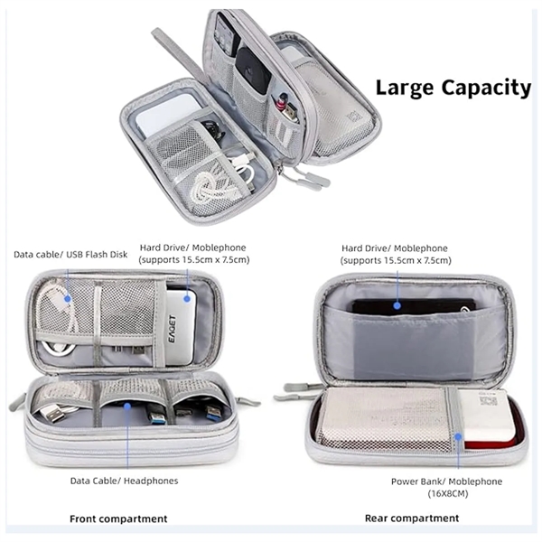Electronic Travel Cable Organizer Bag Pouch - Electronic Travel Cable Organizer Bag Pouch - Image 4 of 5