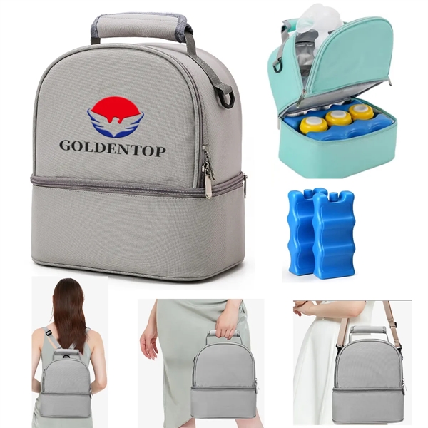 Breastmilk Bottles Cooler Bag with Ice Pack - Breastmilk Bottles Cooler Bag with Ice Pack - Image 0 of 8