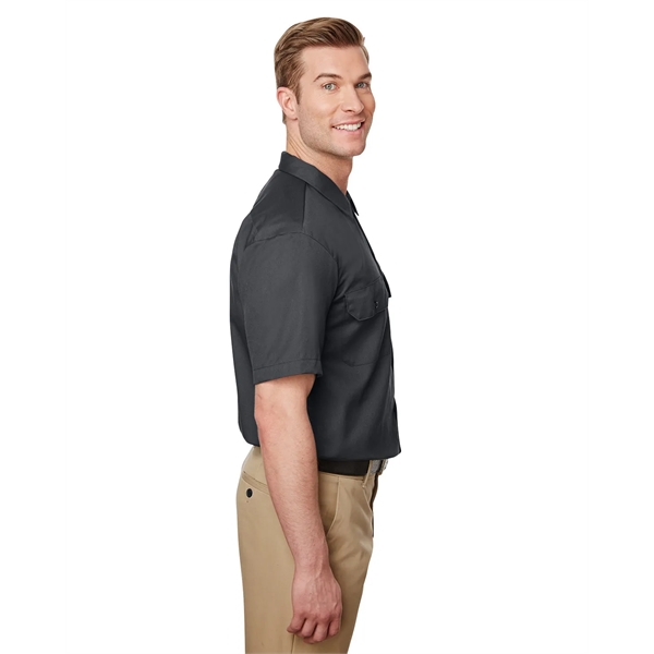 Dickies Men's Short Sleeve Slim Fit Flex Twill Work Shirt - Dickies Men's Short Sleeve Slim Fit Flex Twill Work Shirt - Image 4 of 11