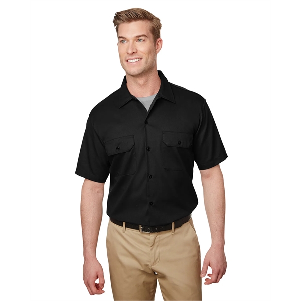 Dickies Men's Short Sleeve Slim Fit Flex Twill Work Shirt - Dickies Men's Short Sleeve Slim Fit Flex Twill Work Shirt - Image 6 of 11