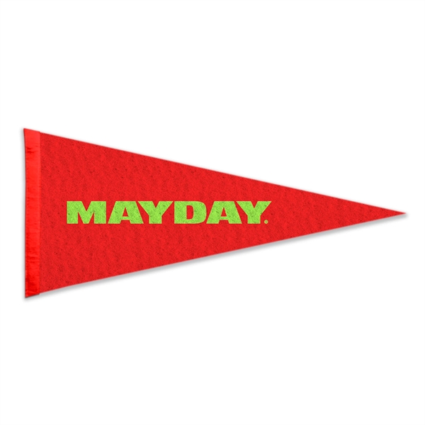 Wool Felt Pennant without Wood Pole - Heat Transfer - Wool Felt Pennant without Wood Pole - Heat Transfer - Image 0 of 3