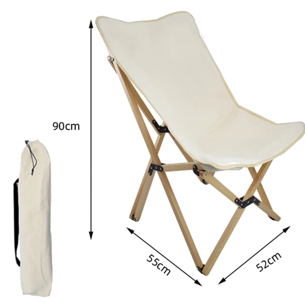 White Portable Folding Camping Chair - White Portable Folding Camping Chair - Image 1 of 2