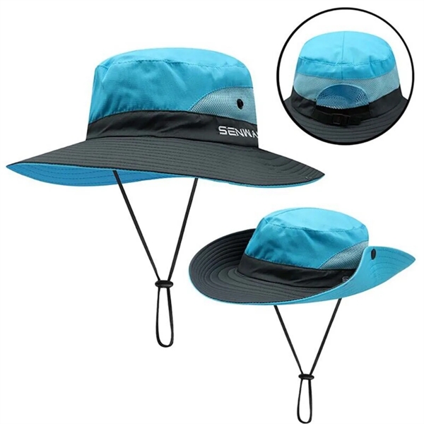 Sun Bucket Hat Beach Cap UV Proof Protection Travel Summer - Sun Bucket Hat Beach Cap UV Proof Protection Travel Summer - Image 5 of 6