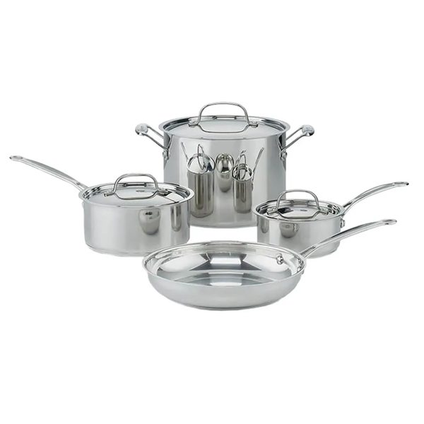 Cuisinart 7 pc Stainless Cookware Set - Cuisinart 7 pc Stainless Cookware Set - Image 0 of 1