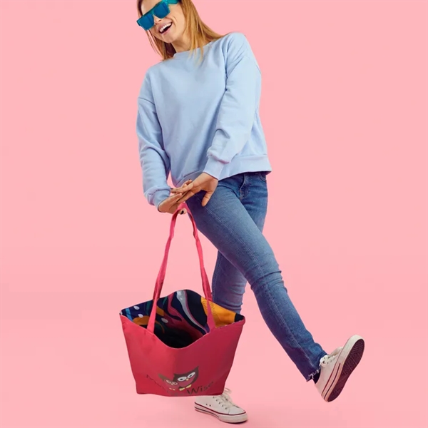 Reversible Colored Cotton Canvas Tote Bag - Reversible Colored Cotton Canvas Tote Bag - Image 7 of 21