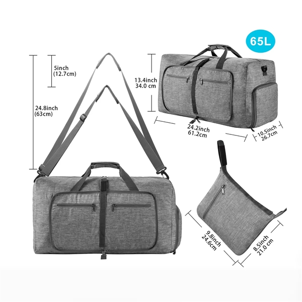 65L Waterproof Duffle Bag Foldable Travel Versatile Luggage - 65L Waterproof Duffle Bag Foldable Travel Versatile Luggage - Image 1 of 6