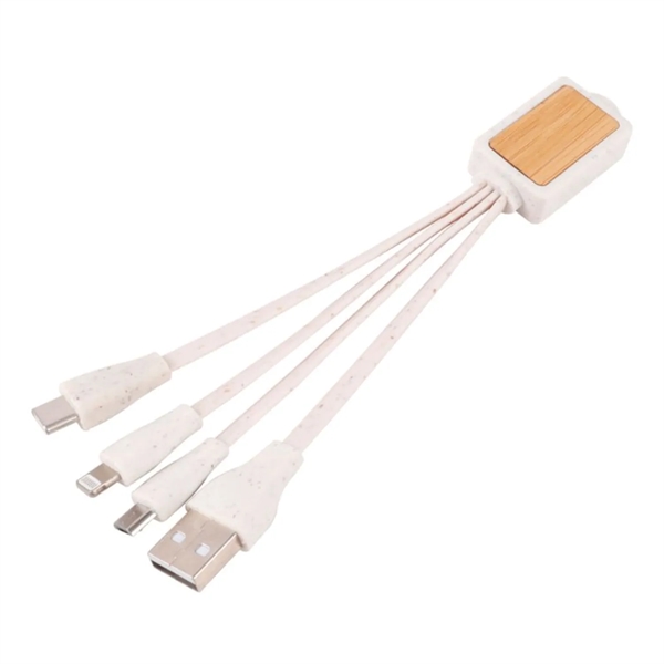 Bamboo Wheat Straw Multi Charging Cable - Bamboo Wheat Straw Multi Charging Cable - Image 0 of 5