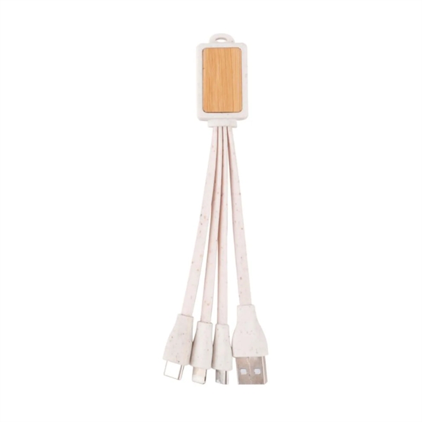 Bamboo Wheat Straw Multi Charging Cable - Bamboo Wheat Straw Multi Charging Cable - Image 2 of 5