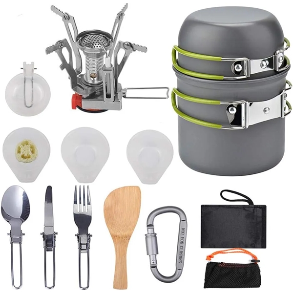 16 PCS Camping Cookware Set 2-3 Person - 16 PCS Camping Cookware Set 2-3 Person - Image 0 of 6